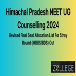 Himachal Pradesh NEET UG Counselling Released Revised Final Seat Allocation List For Stray Round MBBS BDS